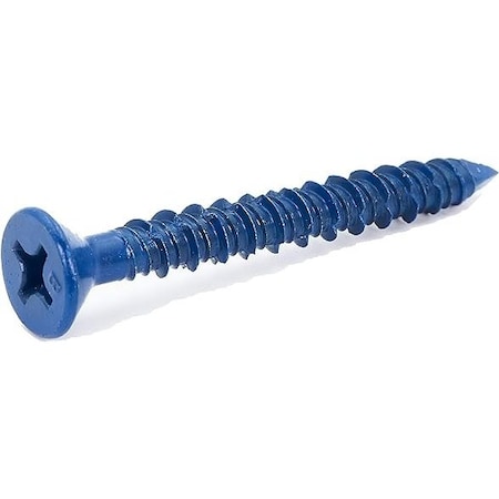 Tapcon 1/4-inch x 1-1/4-inch Climaseal Blue Flat Head Philips Concrete Screw Anchors w/Drill Bit, 225PK 24574CT25